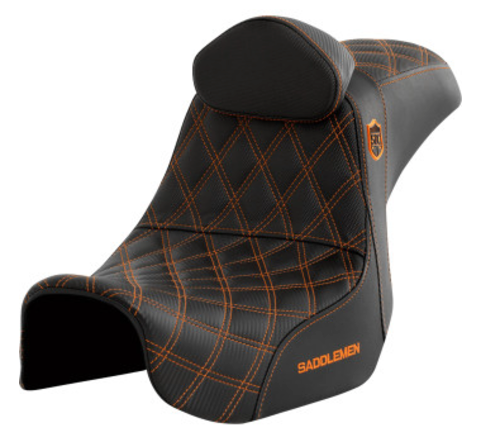 Saddlemen Pro Series SDC Performance Grip Seat w/ Backrest - '06-'17 Dyna