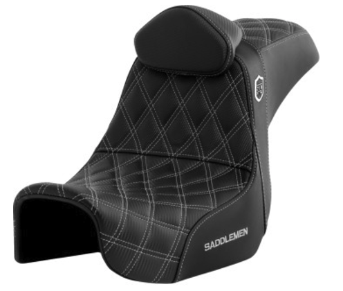 Saddlemen Pro Series SDC Performance Grip Seat w/ Backrest - '06-'17 Dyna