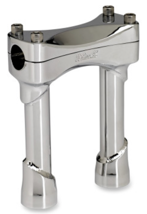 Biltwell Murdoch Handlebar Risers - Black or Chrome