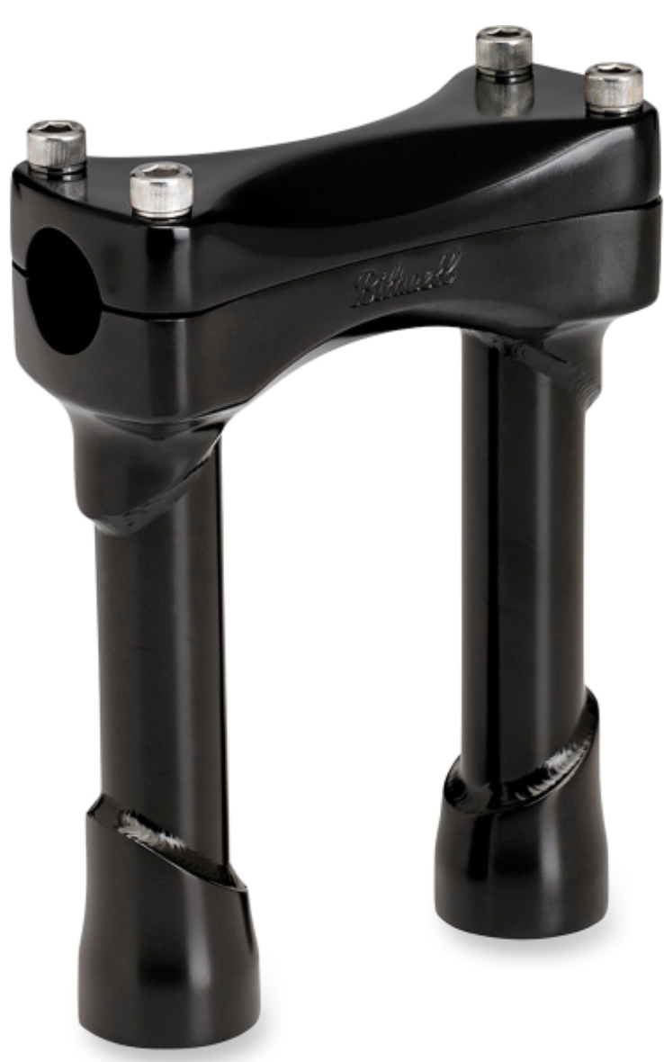 Biltwell Murdoch Handlebar Risers - Black or Chrome