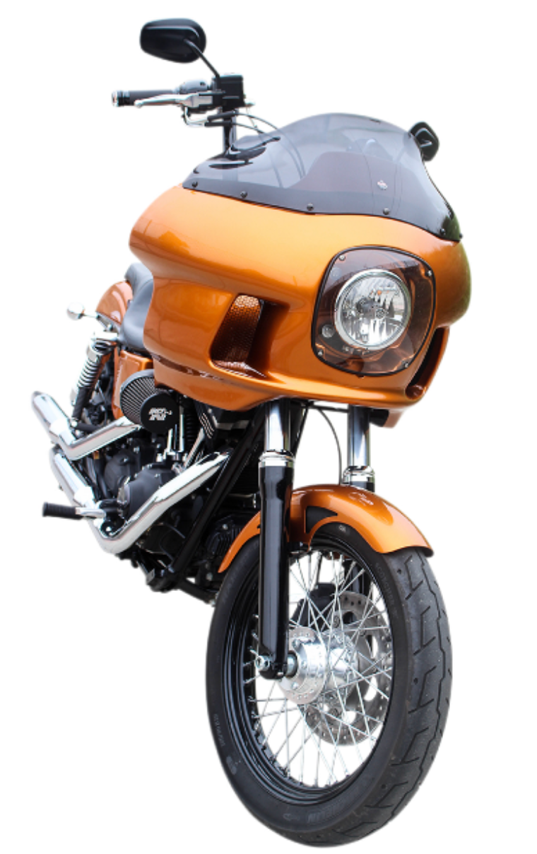 Klockwerks Flare Windshield - Dark Smoke - FXRP