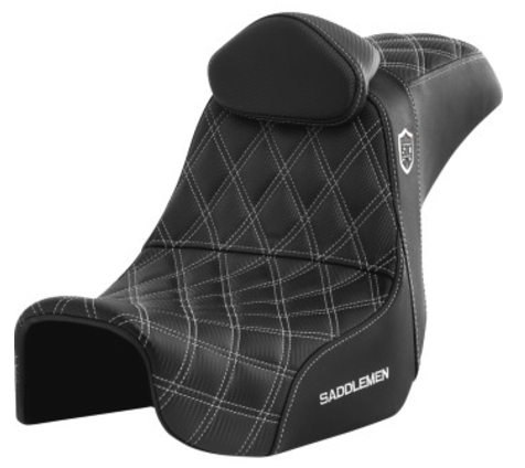 Saddlemen Pro Series SDC Performance Grip Seat w/ Backrest - '06-'17 Dyna