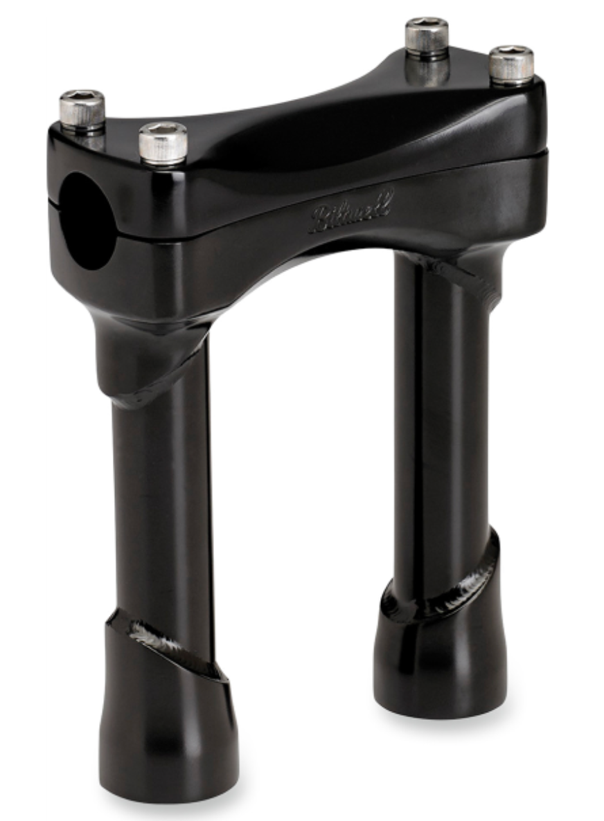Biltwell Murdoch Handlebar Risers - Black or Chrome