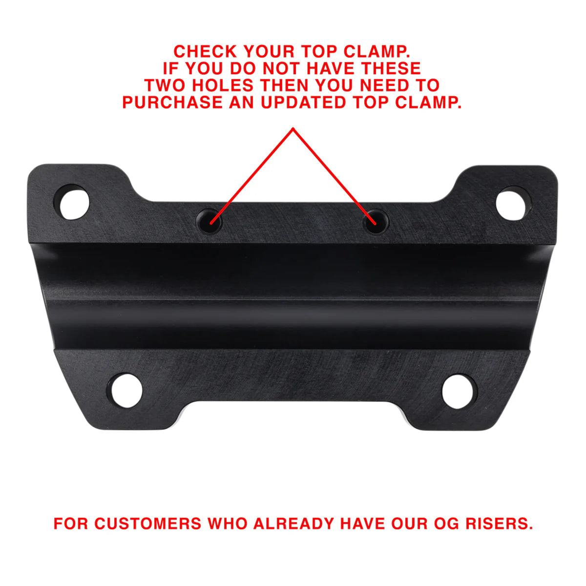 Thrashin Supply "Updated OG Riser Top Clamp" - Black/Chrome