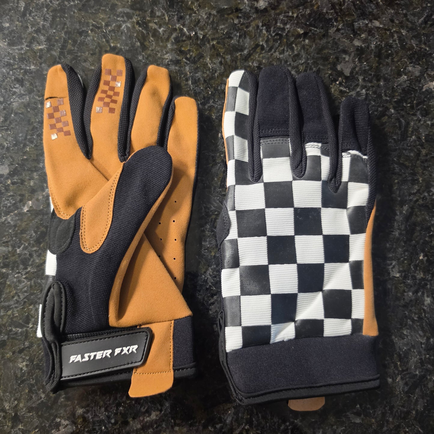 FasterFXR "Checkered Grip" gloves FREE SHIPPING IN THE USA