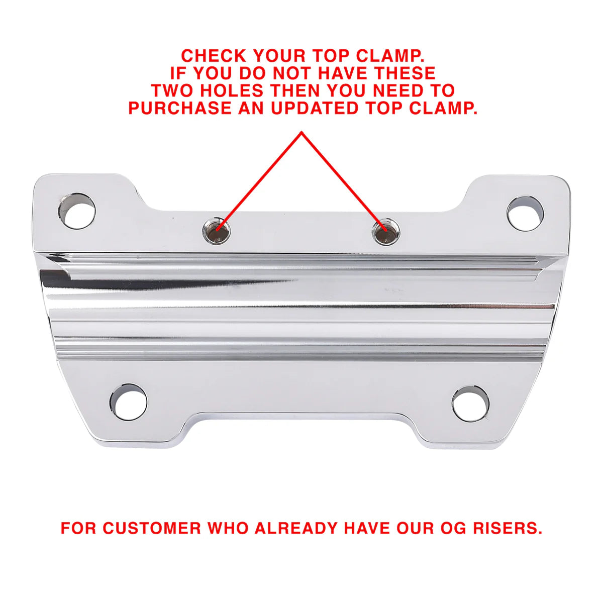 Thrashin Supply "Updated OG Riser Top Clamp" - Black/Chrome