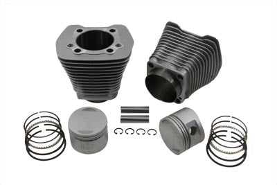 Cylinder and piston kit silver/black for Evo 1340cc are honed and pre fitted with cast 8.5:1 pistons and rings.