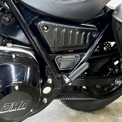 DMR carbon fiber louvered side covers