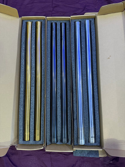 SSMFG 39mm fork tubes GOLD, BLACK, CHROME