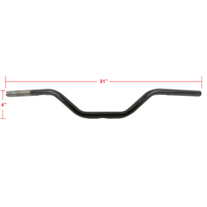 Thrashin Supply Mid Bend Bars - Black/Chrome/Stainless