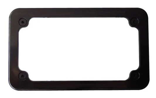 PRO-ONE BILLET LICENSE PLATE FRAME, SMOOTH BLACK ANODIZED