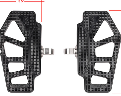 Thrasin Supply Apex Mini Floorboards - Black - Dyna, Sportster, FXR, Softail