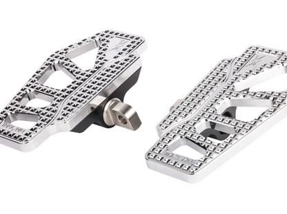 Thrashin Supply Apex Mini Floorboards - Chrome - Dyna, Sportster, FXR, Softail