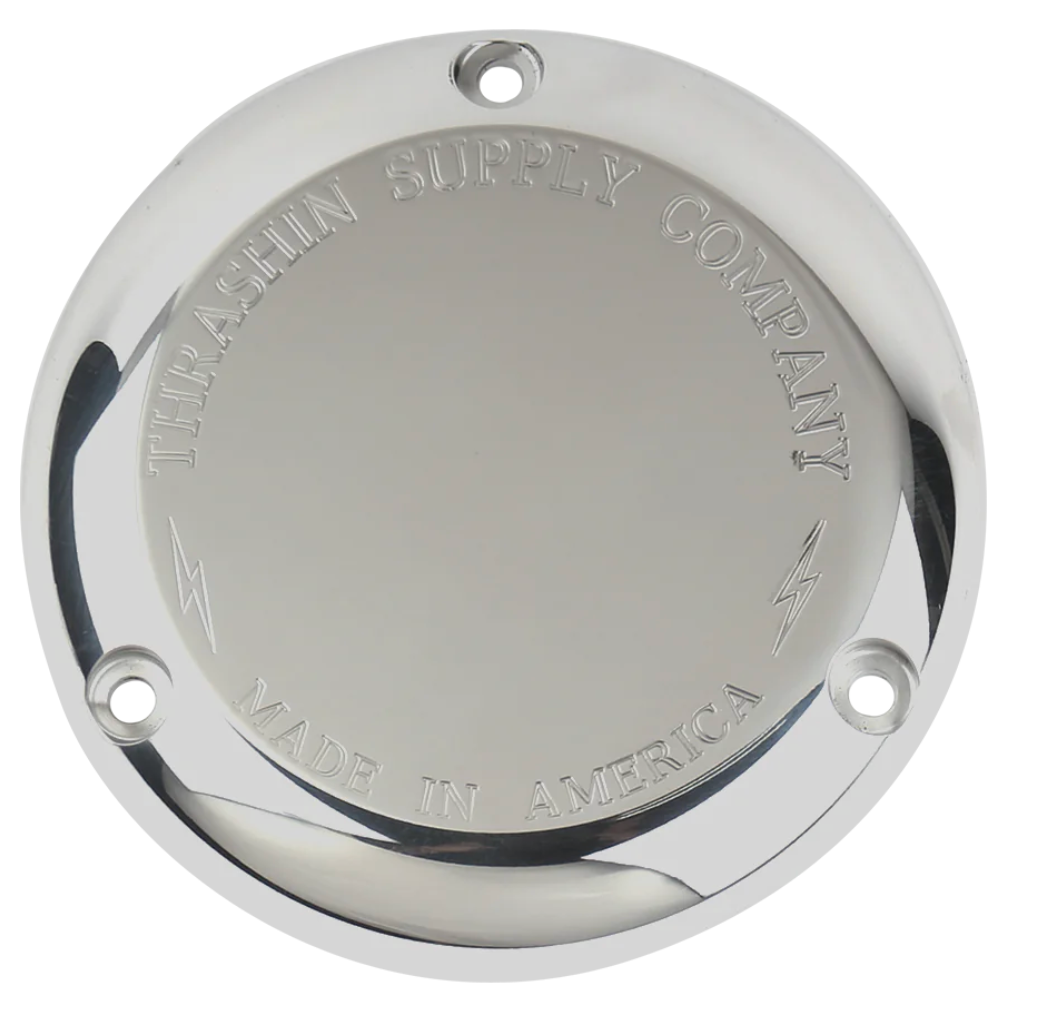 Thrashin Supply Evo Billet Derby Cover - Chrome