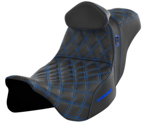 Saddlemen Pro Series SDC Performance Seat - with Backrest - Lattice Stitch/Lumbar Gripper - FL '08-'23