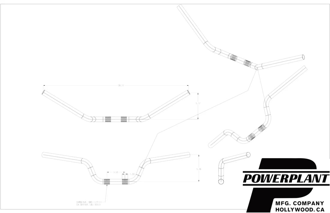 Powerplant Motorcycles  P16 U-BEND CUSTOM HANDLEBAR