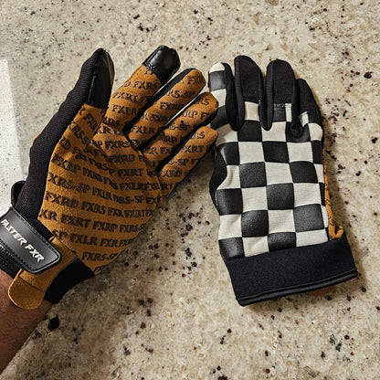 FasterFXR "Checkered Grip" gloves FREE SHIPPING IN THE USA