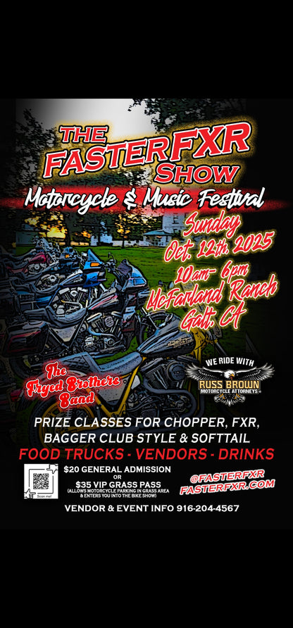 The FasterFXR Show VIP Lawn  Pass (Show Pass) & General admission